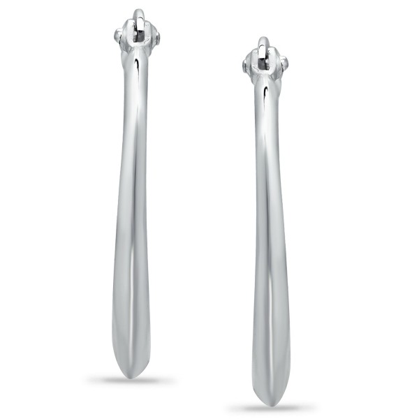 Graduated Hoop Earrings in Sterling Silver Graduated Hoop Earrings in Sterling Silver