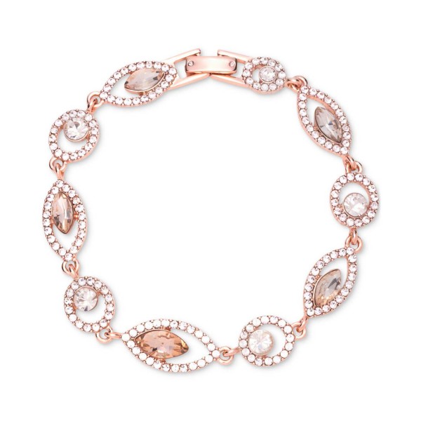Rose Gold-Tone Round & Marquise Crystal Bracelet Rose Gold-Tone Round & Marquise Crystal Bracelet