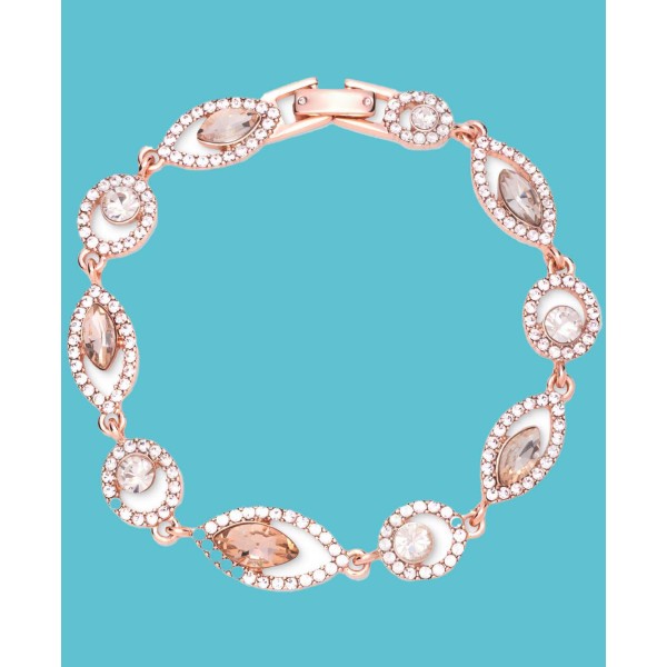 Rose Gold-Tone Round & Marquise Crystal Bracelet Rose Gold-Tone Round & Marquise Crystal Bracelet