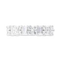 Cubic Zirconia Round & Baguette Eternity Band in Sterling Silver Cubic Zirconia Round & Baguette Eternity Band in Sterling Silver