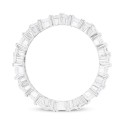 Cubic Zirconia Round & Baguette Eternity Band in Sterling Silver Cubic Zirconia Round & Baguette Eternity Band in Sterling Silver