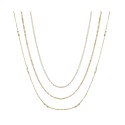 14K Gold Flash Plated 3-Pieces Layered Chain Necklace Set 14K Gold Flash Plated 3-Pieces Layered Chain Necklace Set
