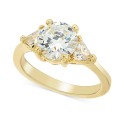 Gold-Tone Cubic Zirconia Accent Ring Gold-Tone Cubic Zirconia Accent Ring