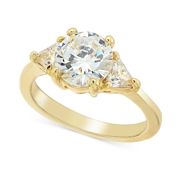 Gold-Tone Cubic Zirconia Accent Ring Gold-Tone Cubic Zirconia Accent Ring