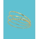 Women's 14K Gold-Tone Plated Hammered Bangle Set, 3 Pieces Women's 14K Gold-Tone Plated Hammered Bangle Set, 3 Pieces